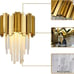 Crystal Wall Gold Layered Lamp Modern Bedroom Living Room Hallway Light Fixture