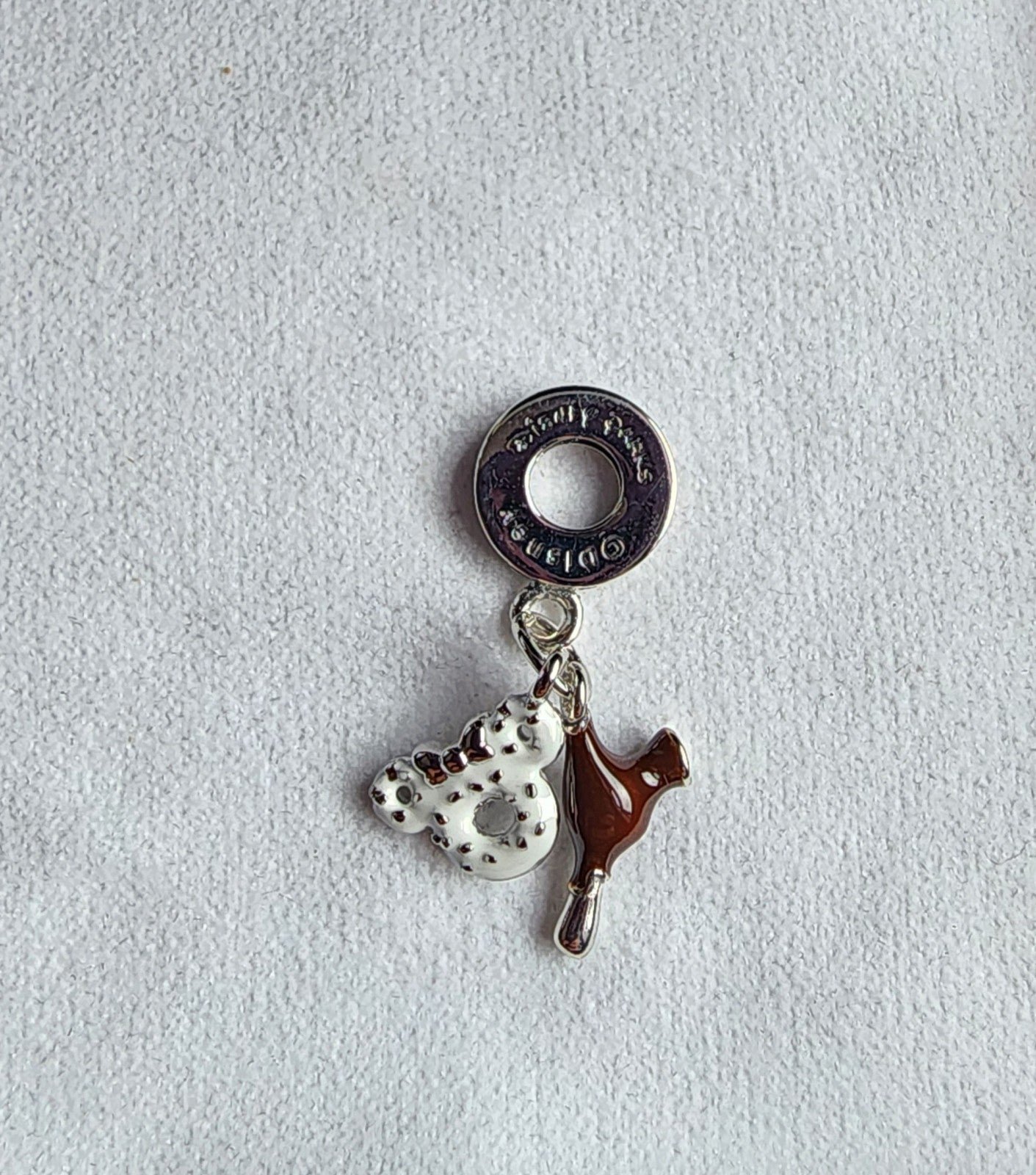 New Pandora Disney Parks ice cream donut silve dangle charm for jewelry bracelet