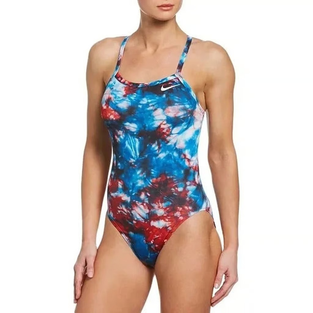 Nike Hydrastrong Tie Dye Crossback One Piece Swimsuit NWT 12