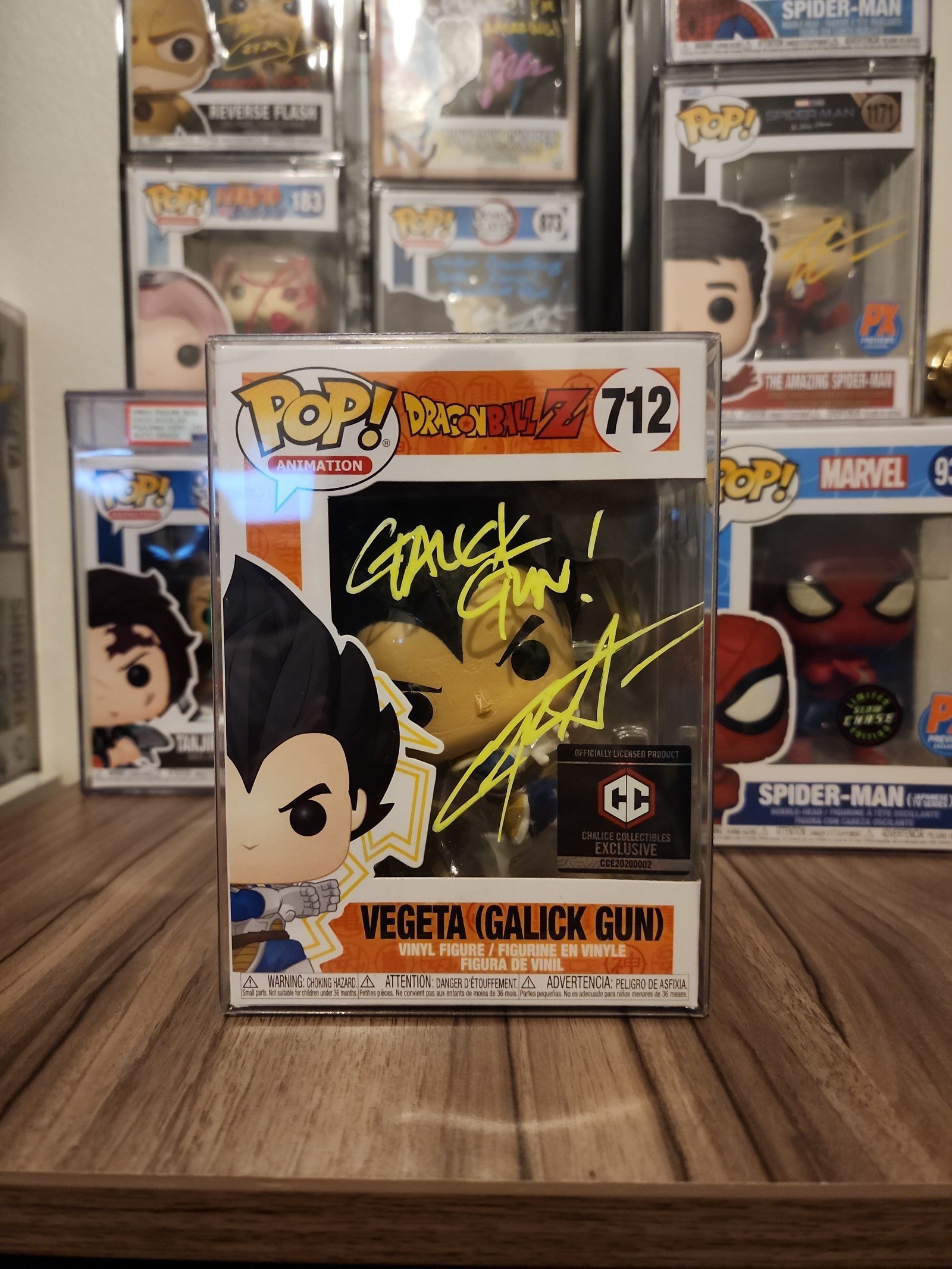 Dragon Ball Z Vegeta signed Funko Pop