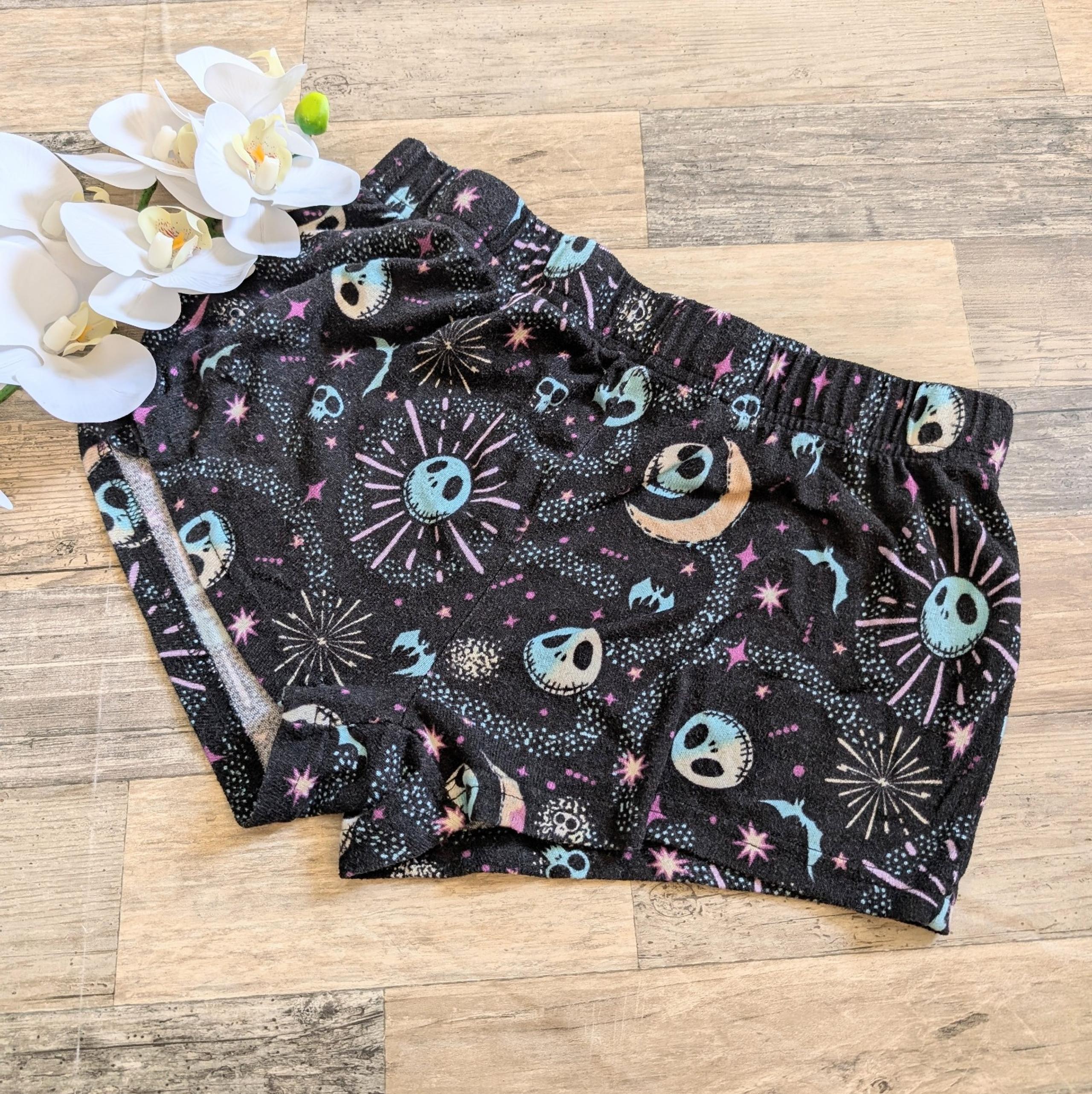 Nightmare before Christmas black blue pink pajama shorts size XS GUC