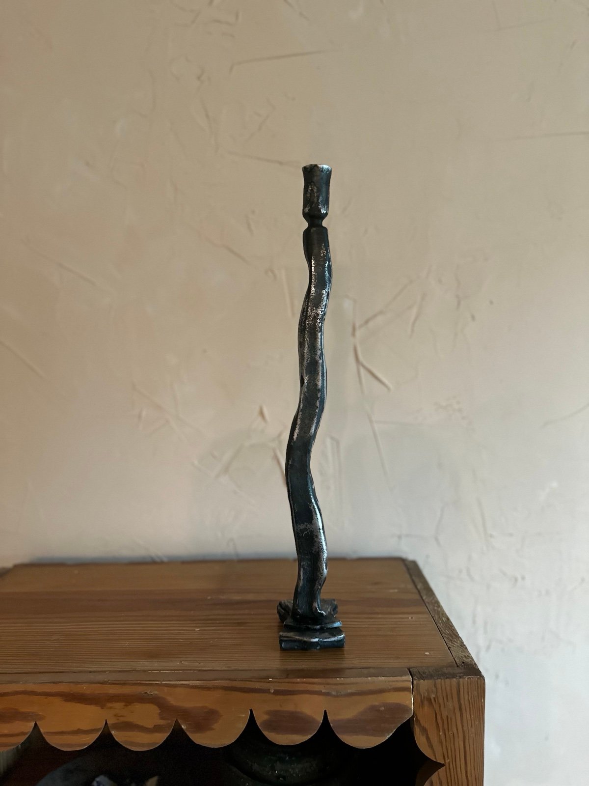 Hand forged candle holder