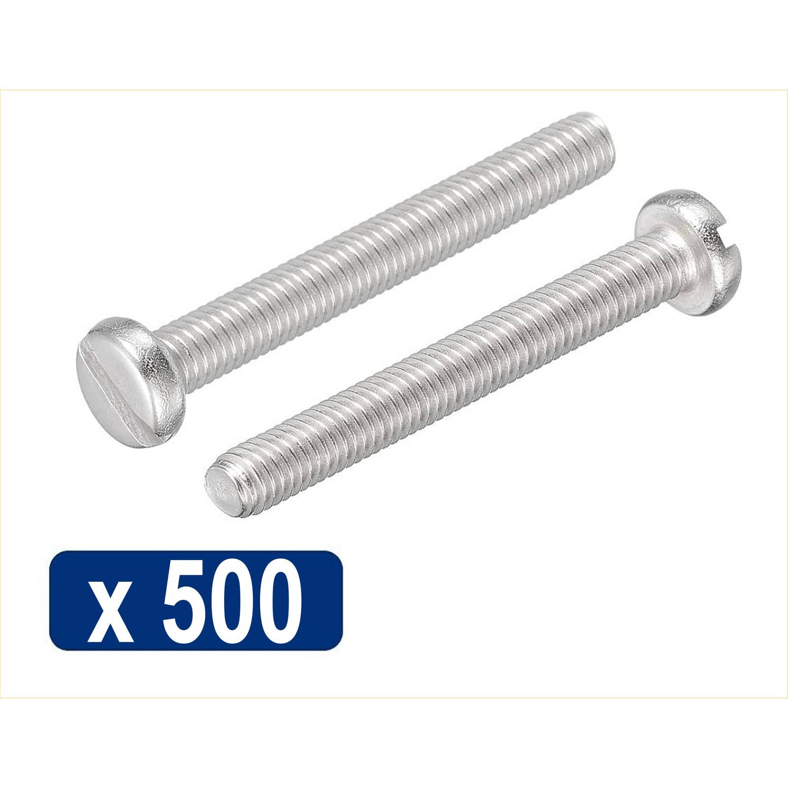 500/Bulk M3 x 25mm Slotted Pan Head Machine Screws - Stainless Steel