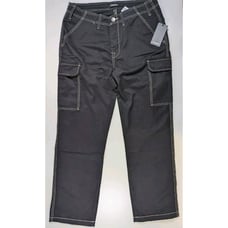 NWT True Religion Jeans Cargo Pants Jet Black Pockets 108335 Men's Size 33