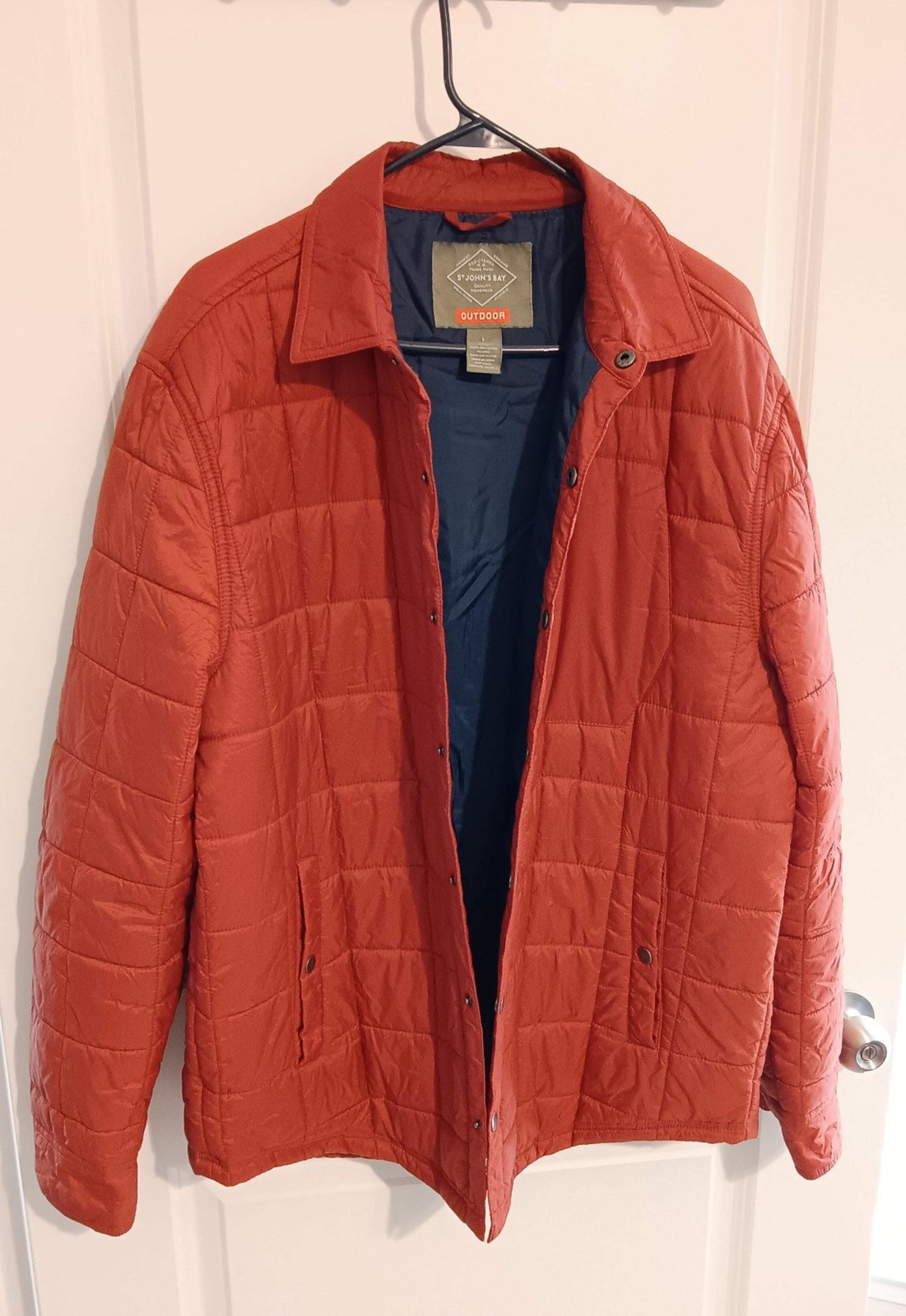 Men's St John's Bay Burnt Orange Puffer, Size Large