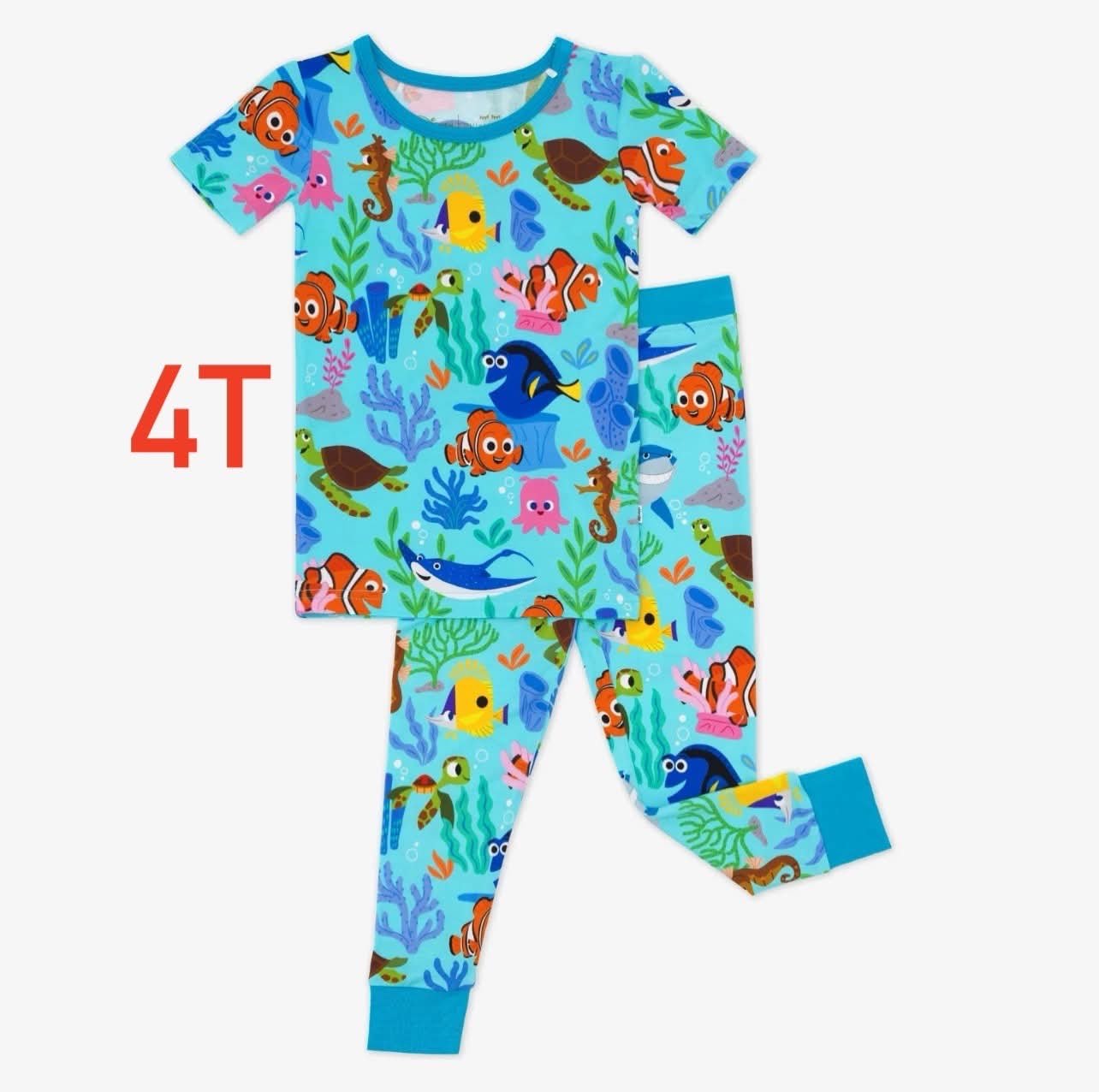 Little Sleepies nemo’s reef short sleeve pajama 4T