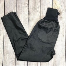 Indigo Blue Maternity Faux Leather Pants
