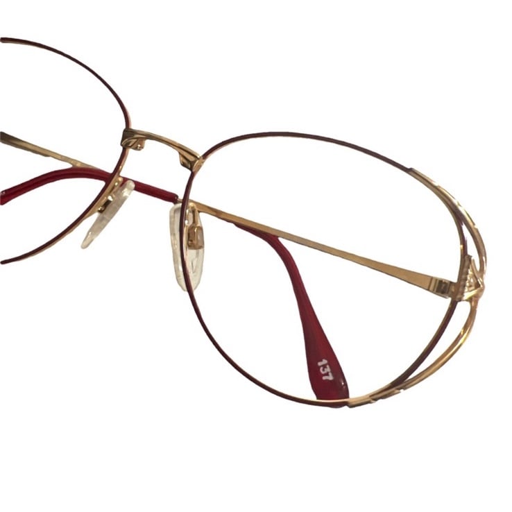 1980’s Gloria Vanderbilt Glasses, Red/Yellow, Deadstock