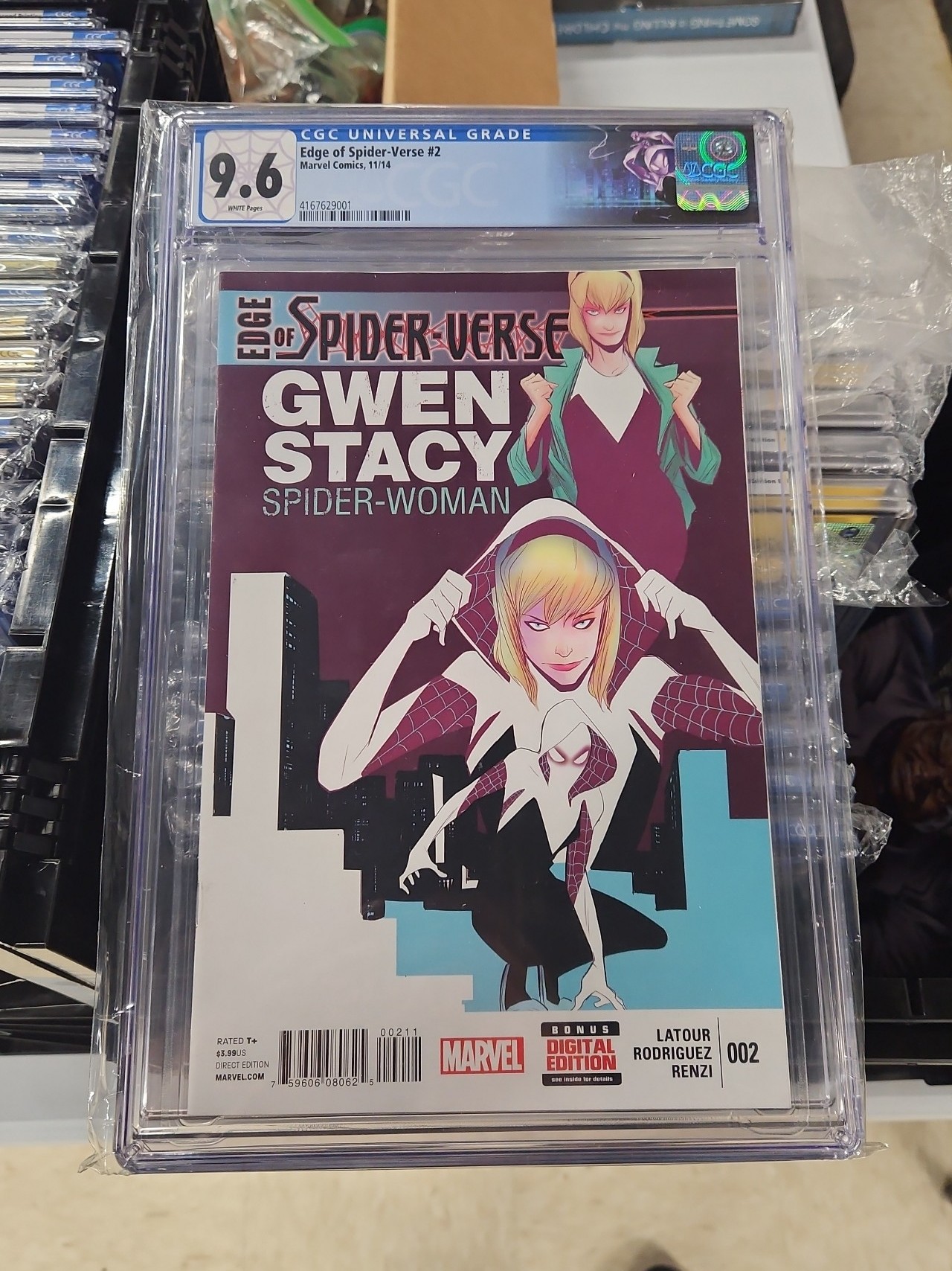 Edge of The Spider-Verse 2 CGC 9.6 1ST Spider Gwen