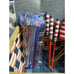 Vtg Americana Woven Basket & Patriotic Party Supplies American Flags