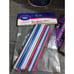 Vtg Americana Woven Basket & Patriotic Party Supplies American Flags