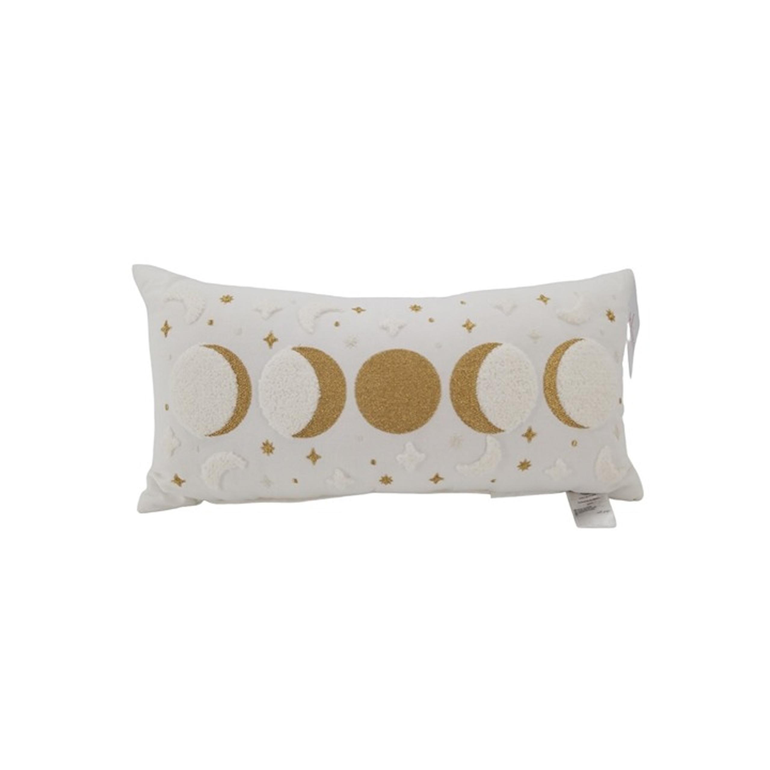 Martha Stewart Moon Phases Celestial Decorative Pillow 10" x 20" NWT