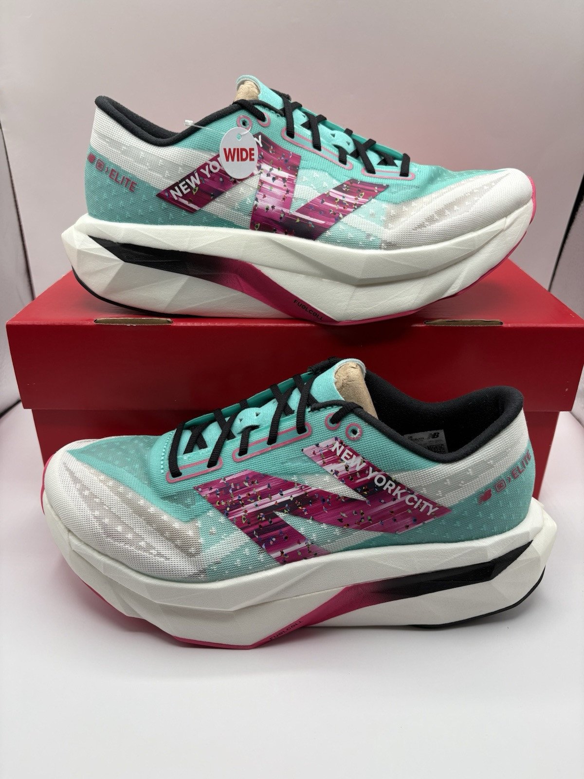 New Balance FuelCell SuperComp Elite v4 TCS NYC Marathon Mens Size 8 Wide 2E