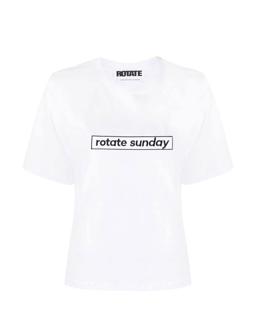 ROTATE aster logo-embroidered T-shirt
