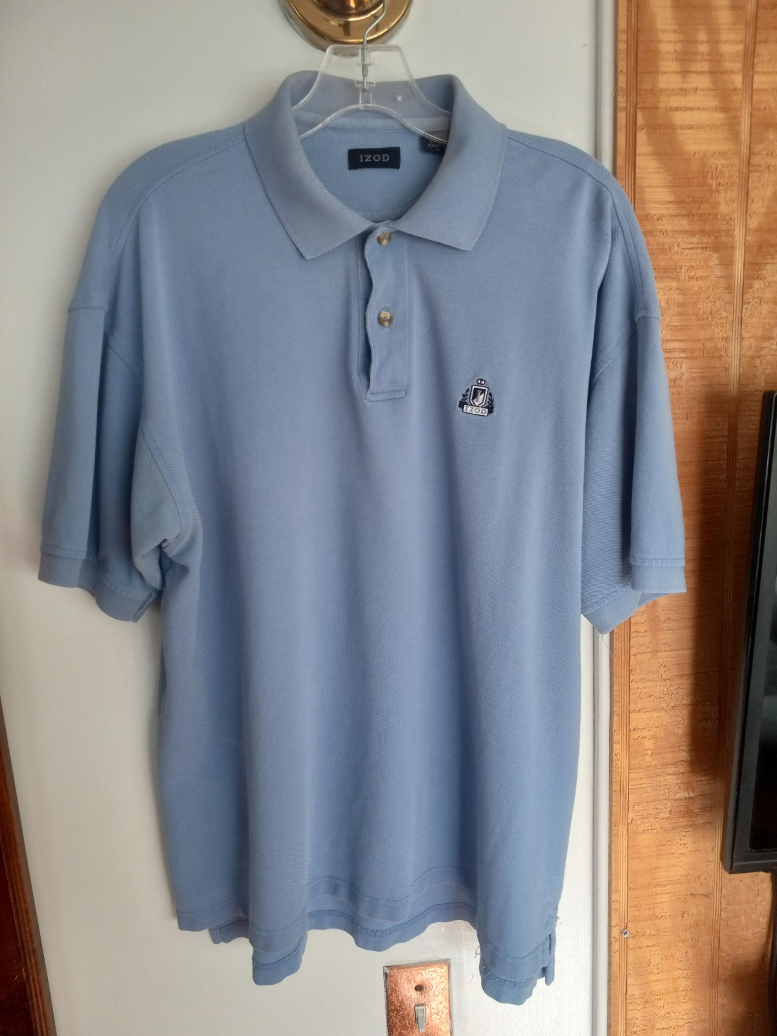 IZOD embroidered logo mens large blue Polo