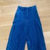 7 For All Mankind - Wide Leg Pleat Jeans in Dark Blue