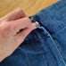 7 For All Mankind - Wide Leg Pleat Jeans in Dark Blue