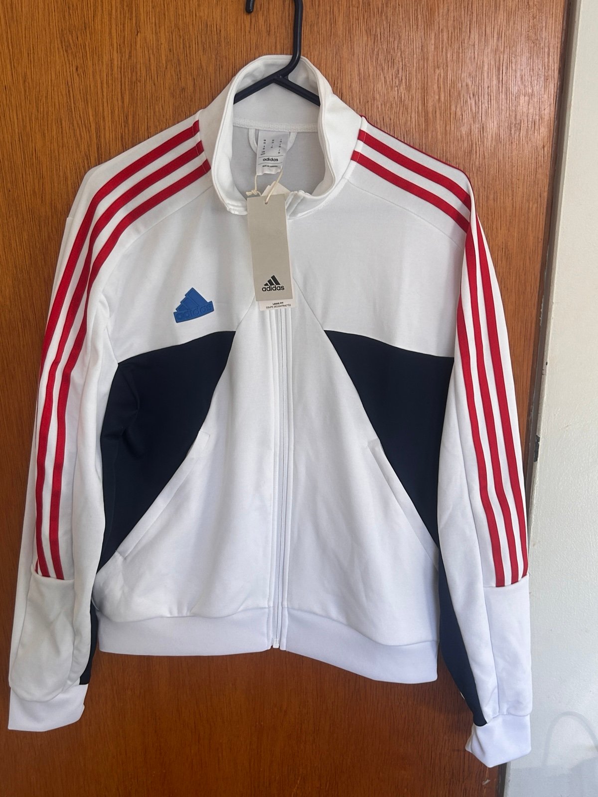 Adidas 3-STRIPES TRACK JACKET TIRO Nations Run DMC Style USA Red White Blue Zip