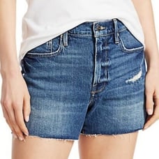 FRAME Le Brigette Denim Shorts Cutoffs Raw Hem in Heartbreak Women's Size 25