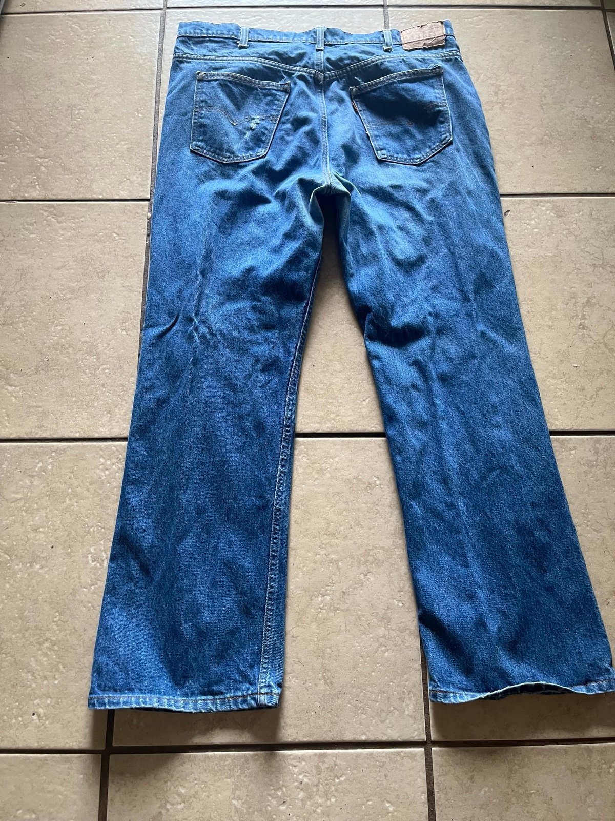 Vtg 1980s Levi's 517 Jeans Orange Tab Mens 42x32 Dark Wash Denim Made In