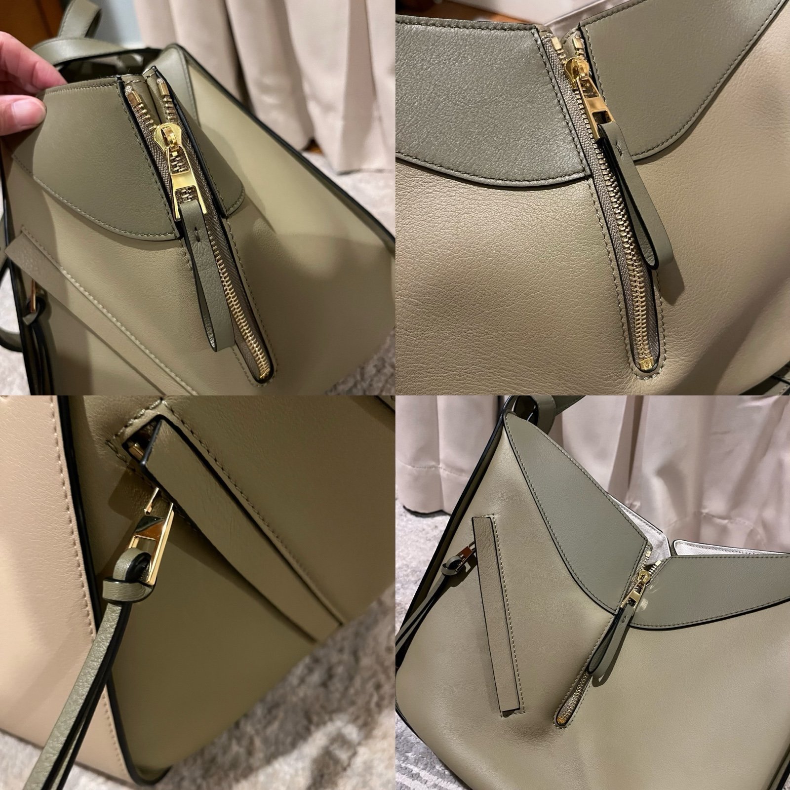 ☆LOEWE☆HAMMOCK S 2wayバッグ CLAY GREEN DUSTY BEIGE♪ tas handbag Loewe Hammock Small Clay Green/Dusty Beige