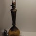 Vintage Amber Glass/Brass Table Lamp