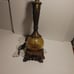 Vintage Amber Glass/Brass Table Lamp