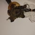 Vintage Amber Glass/Brass Table Lamp