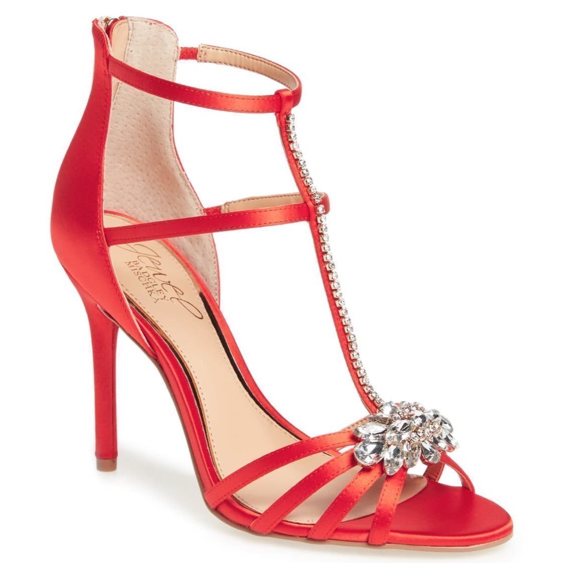 Badgley Mischka Red Hazel Heel Sandal