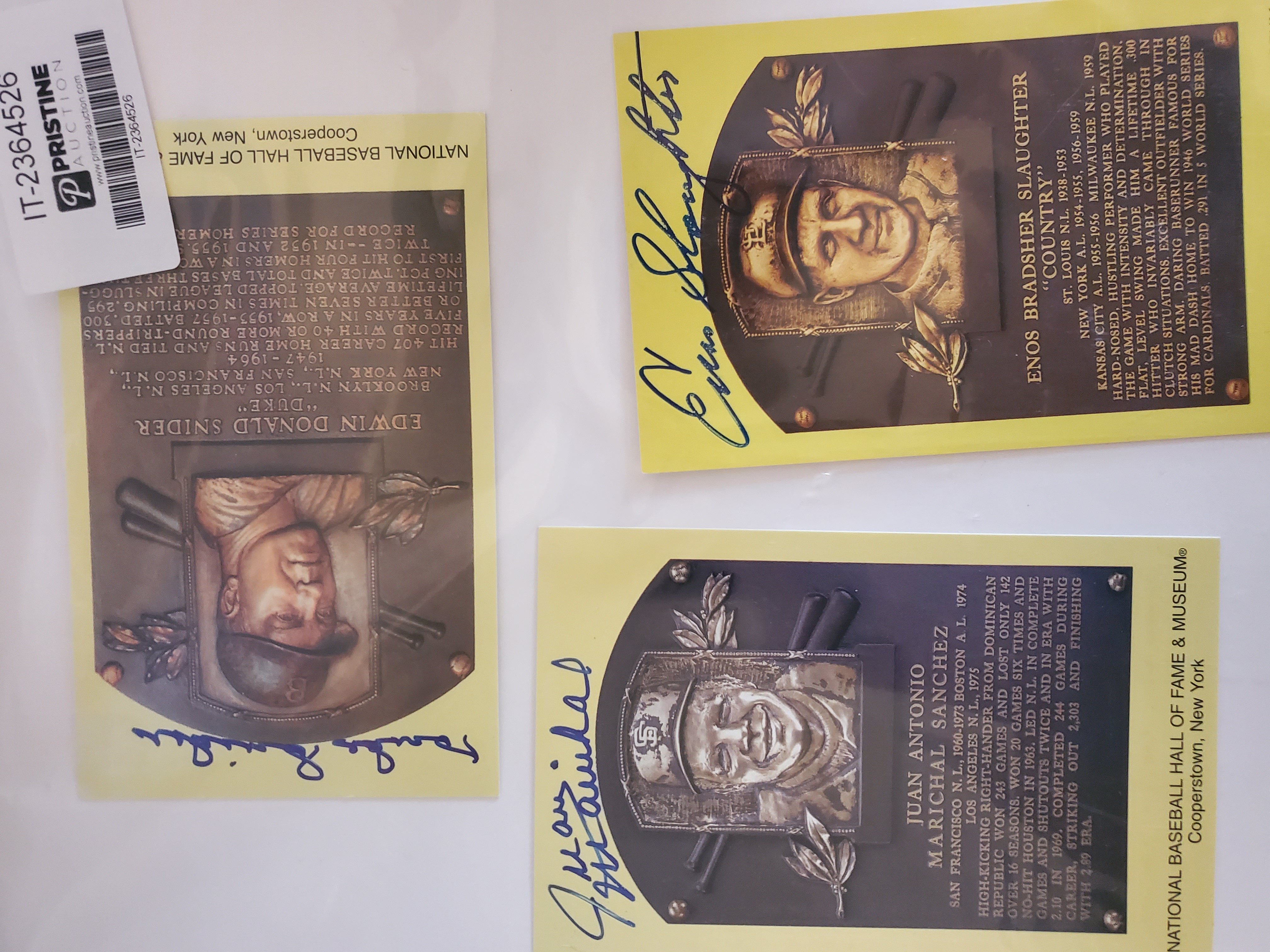 Baseball HOF signed postcards