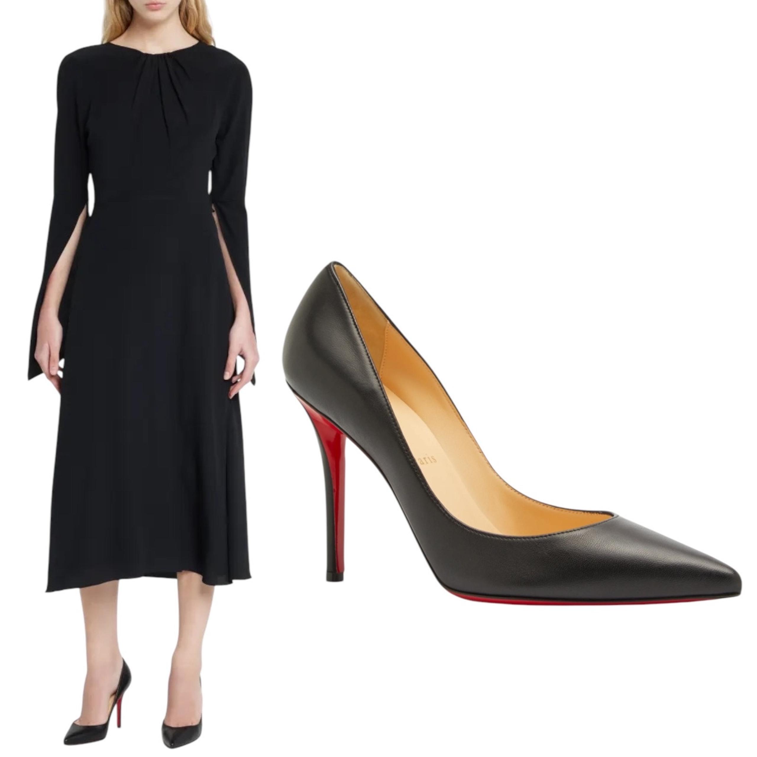 Christian Louboutin Apostrophy 100mm Nappa Leather Pumps Black Size 39