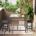 Mordern Dining Table Set, Glass Dining Room Table Set for Small Spaces, Black