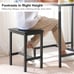 Mordern Dining Table Set, Glass Dining Room Table Set for Small Spaces, Black
