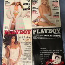 Vintage 1990s Playboy Magazine Lot 4 Set 1990-1997 Adult Russia Fabulous 40 Sex