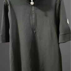 【New】Moncler Zip-Up Polo Shirt Black