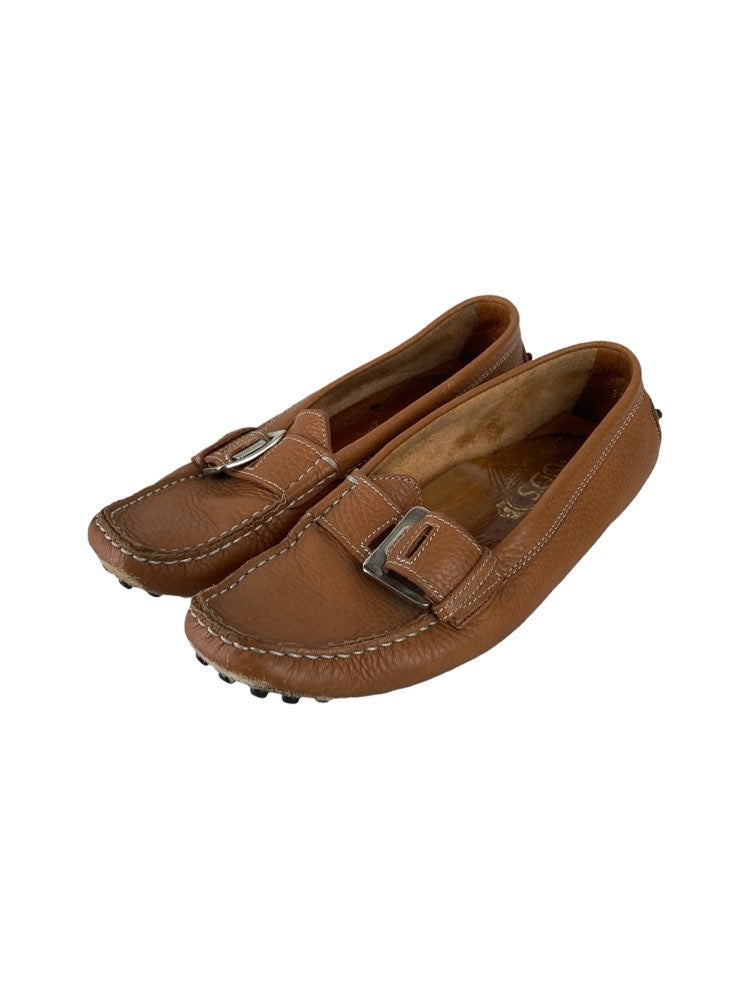 Tod's Women's Brown Leather Loafers Shoes Size 37.5/US 7.5