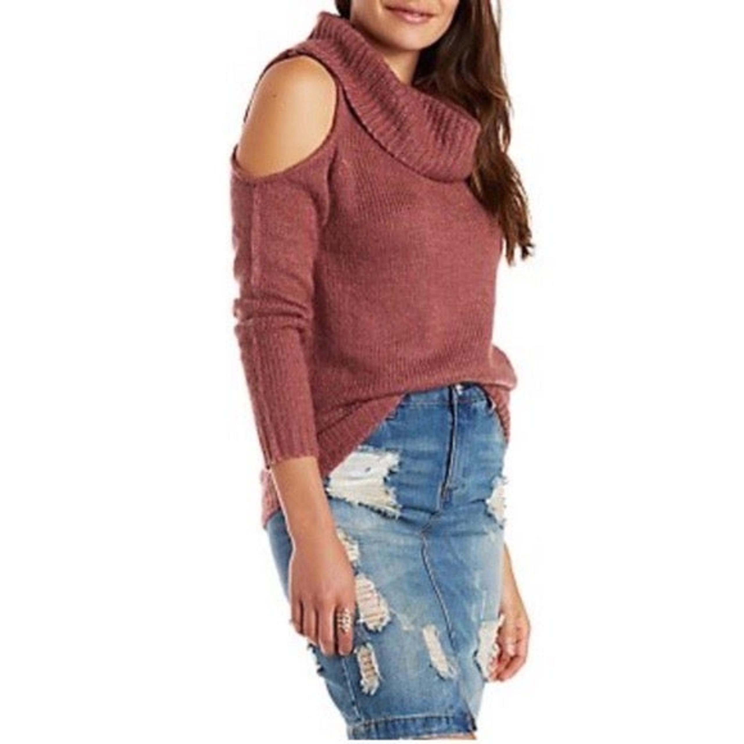 Charlotte Russe Cold Shoulder Sweater