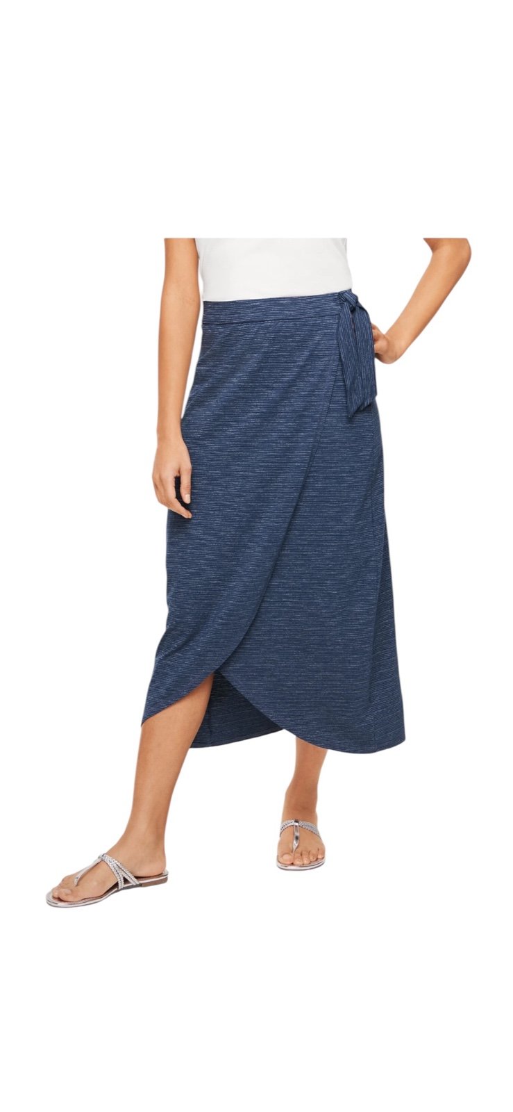 Talbots Tulip Hem Midi Skirt Blue Sz. Medium NWT
