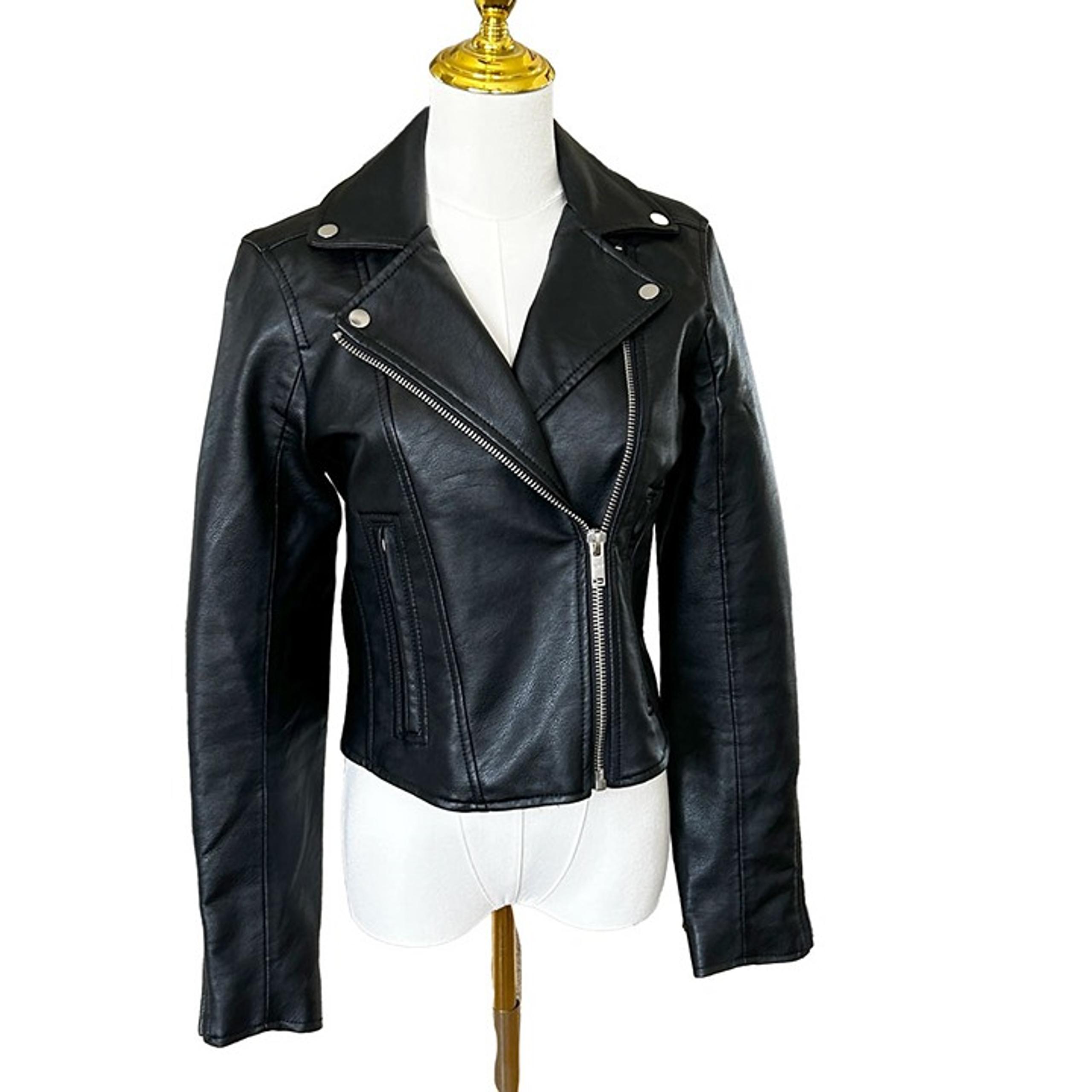 Abercrombie & Fitch Vegan Leather Moto Jacket in Women's Size Small