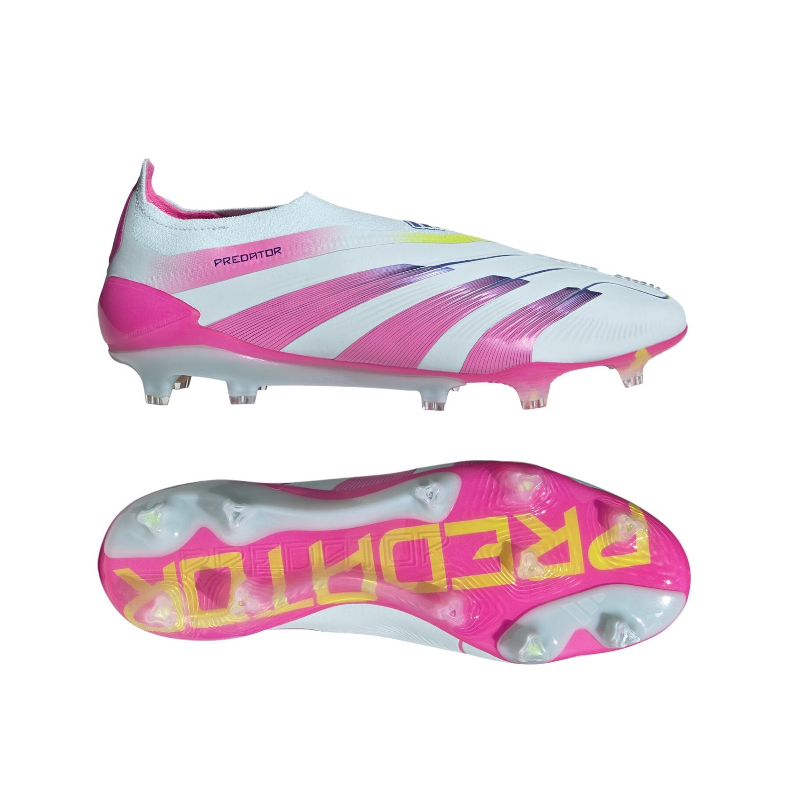 Introducing the ADIDAS Predator Elite Laceless FG in Almost Blue/Lucid Pink/Semi