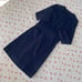 Green Label No-Collar Skirt Suit 36 W64 Dark Navy Stretch DMW