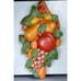 Vintage Vegetable Fruit Ceramic Pottery Wall Hanging Plaque Mid Century Pears
