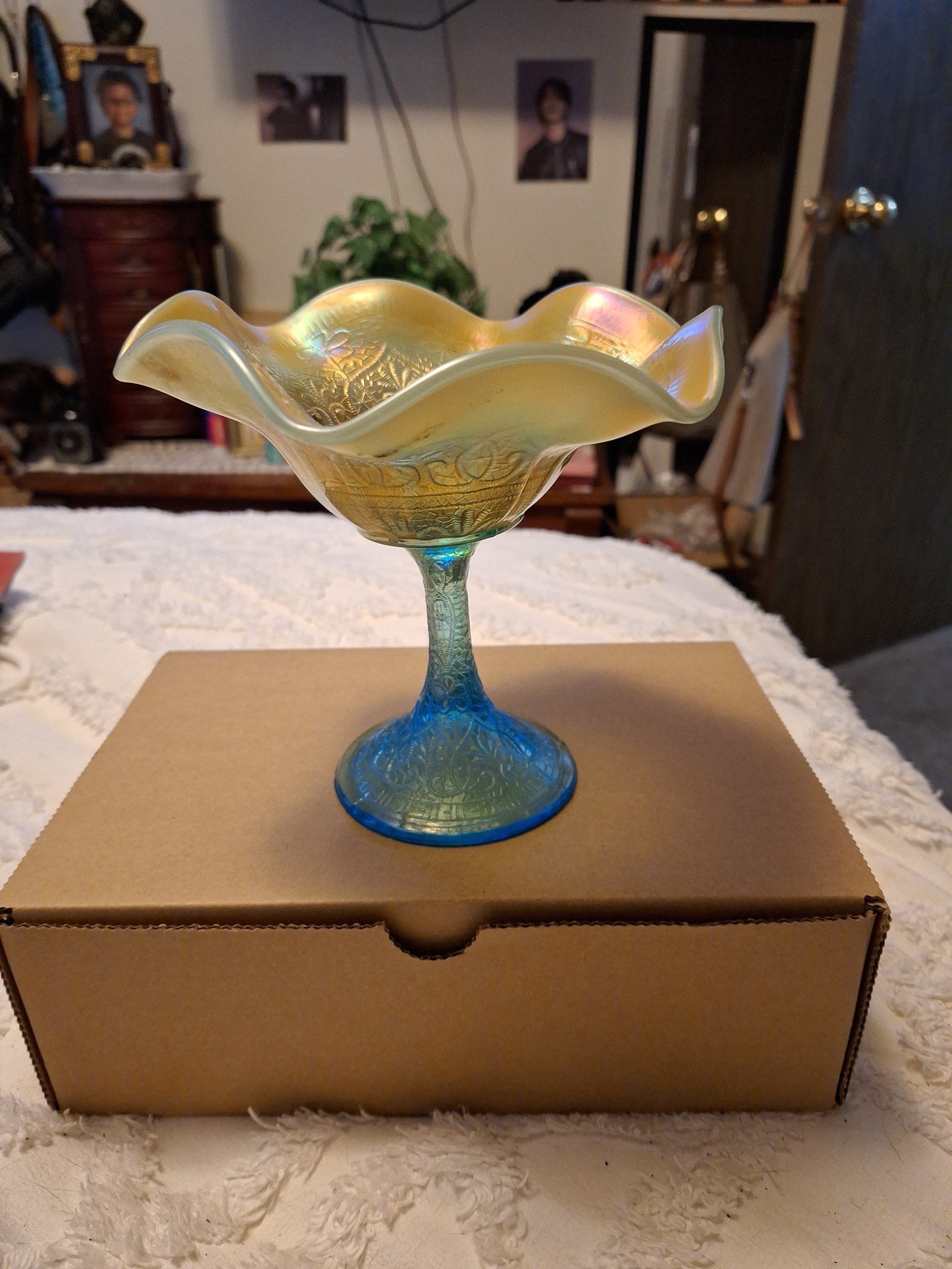 Northwood Hearts&Flowers Carnival glass