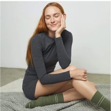 Lunya Gray Restore Organic Pima Cotton Sleep Shorts Lounge Minimalist Casual