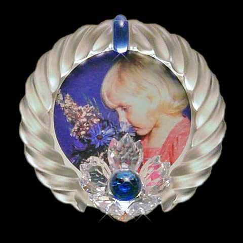 Swarovski Blue Flower Picture Frame