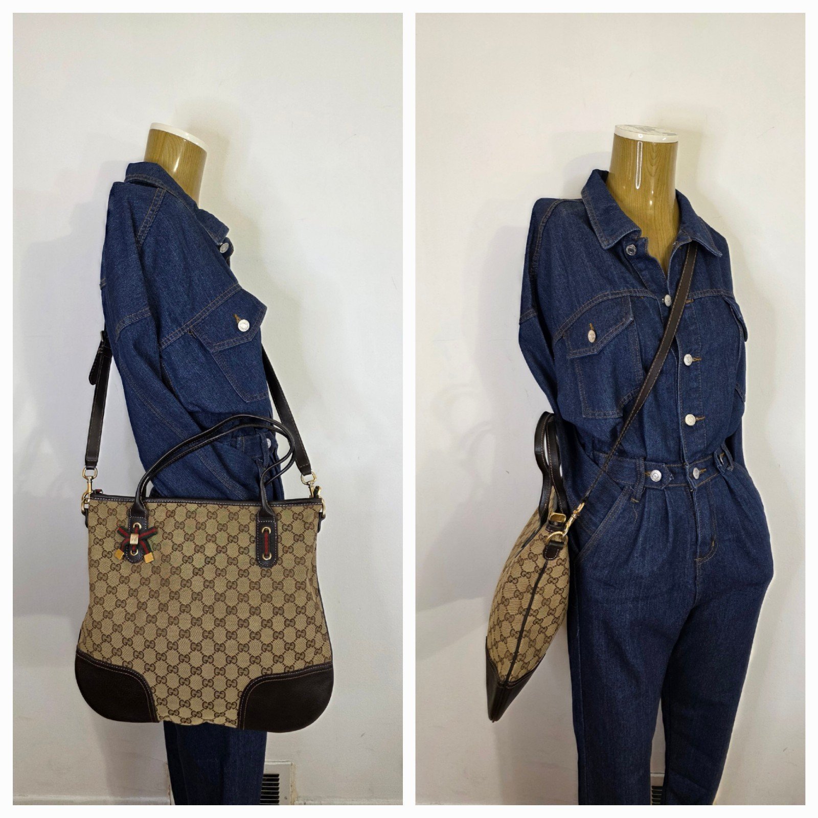 GUCCI GG Canvas Princy 2 Ways Tote Bag