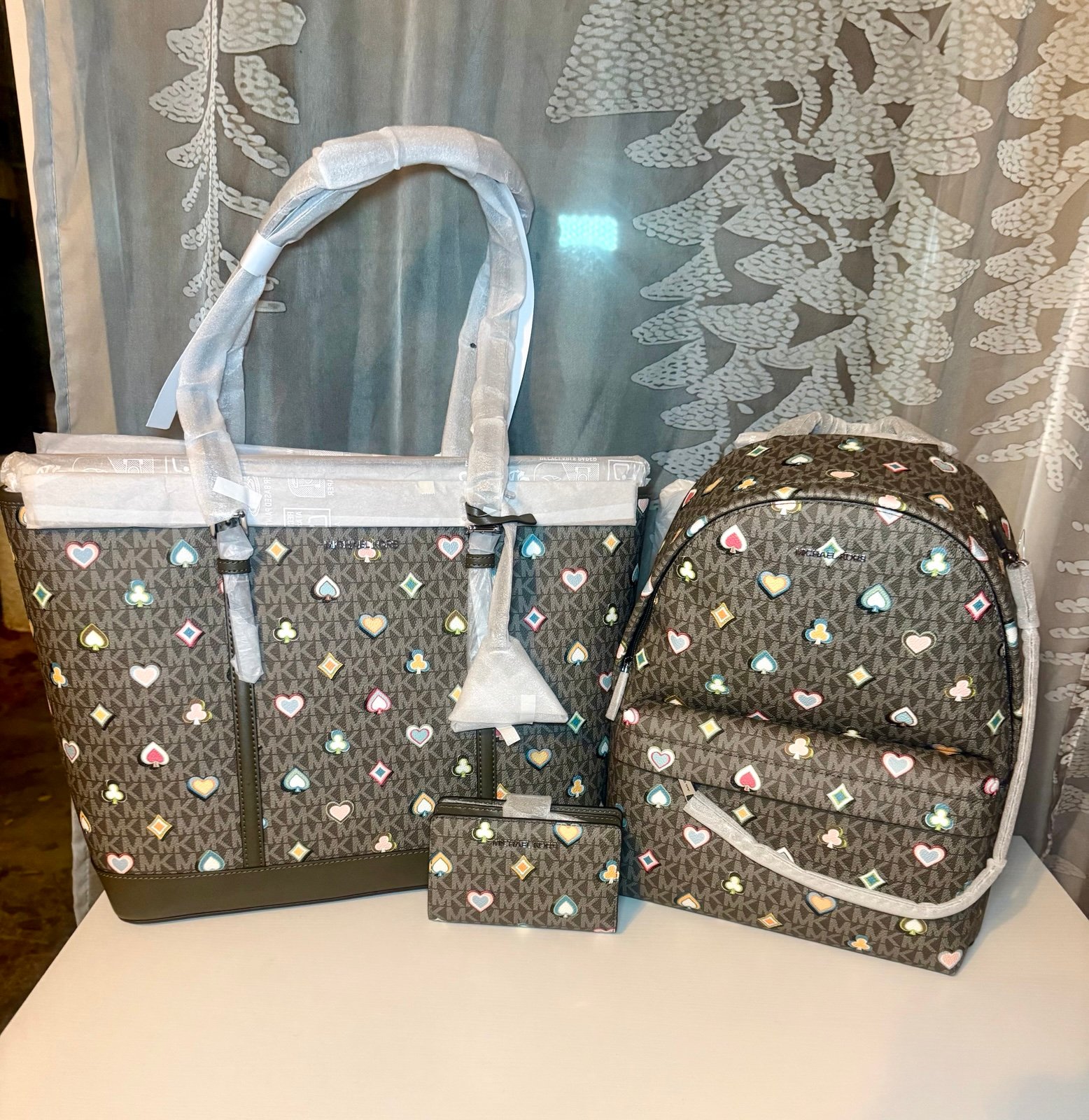 Michael Kors jet set tote, backpack & wallet