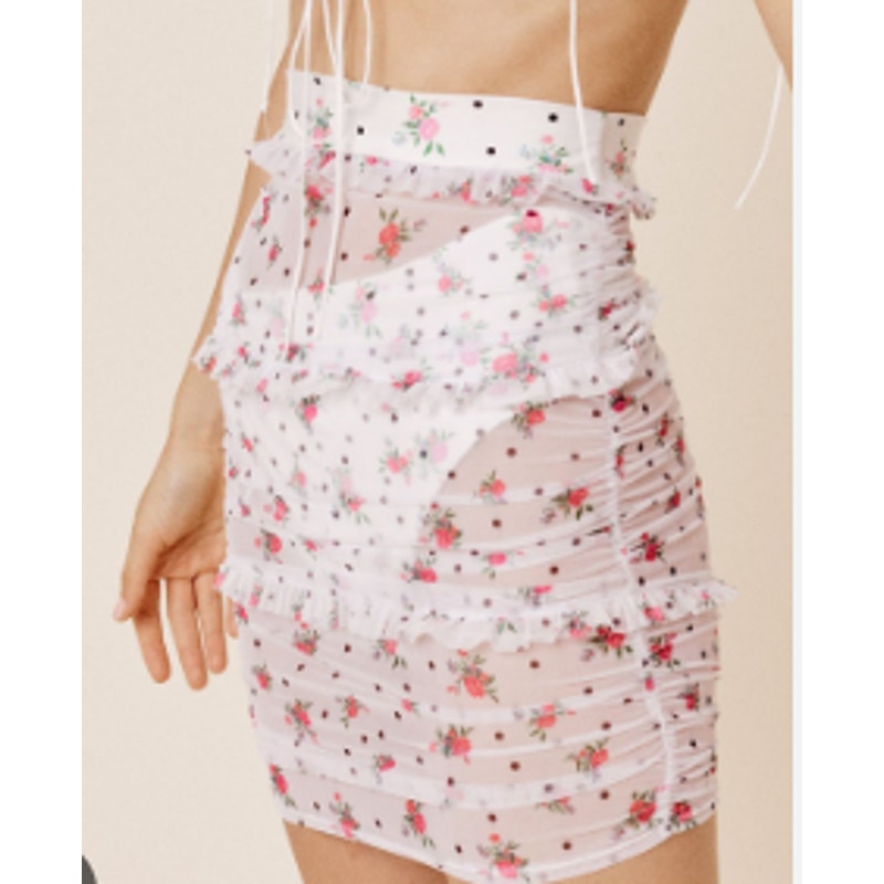 Ruched skirt coverup For Love and Lemons Cindy 2019 NWT XS