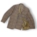 Vntg Sears Herringbone Plaid Tweed Blazer Jacket Sportcoat Mens L Brown Wool 60s