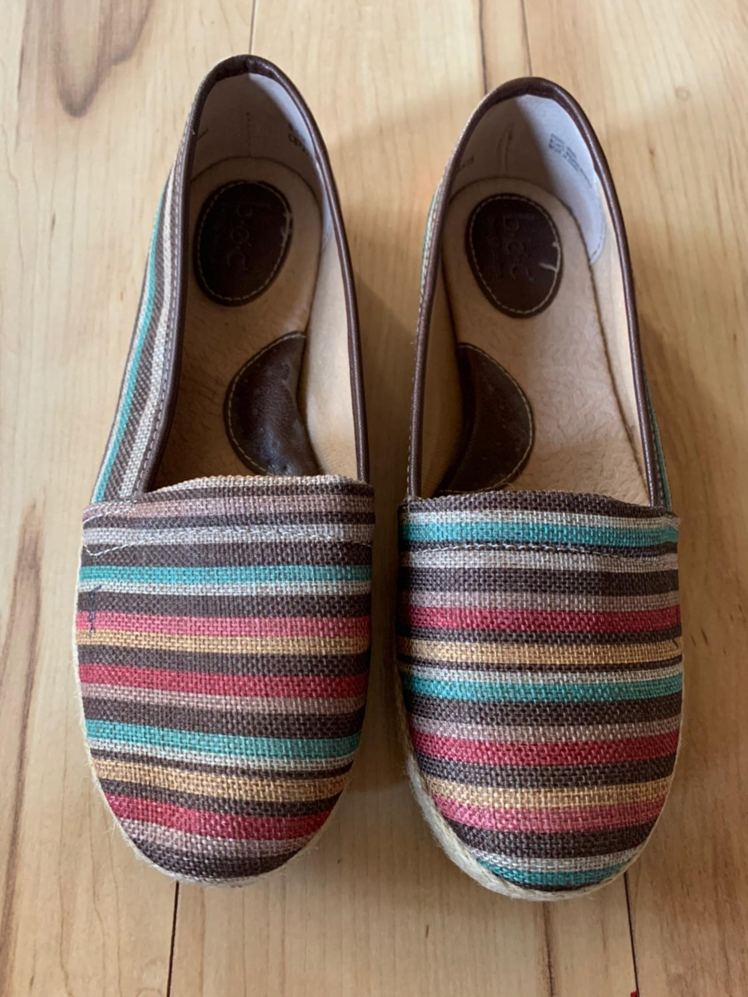 b.o.c womens colorful canvas flat shoes